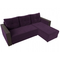 Угловой диван Валенсия Лайт (велюр фиолетовый) - Изображение 1